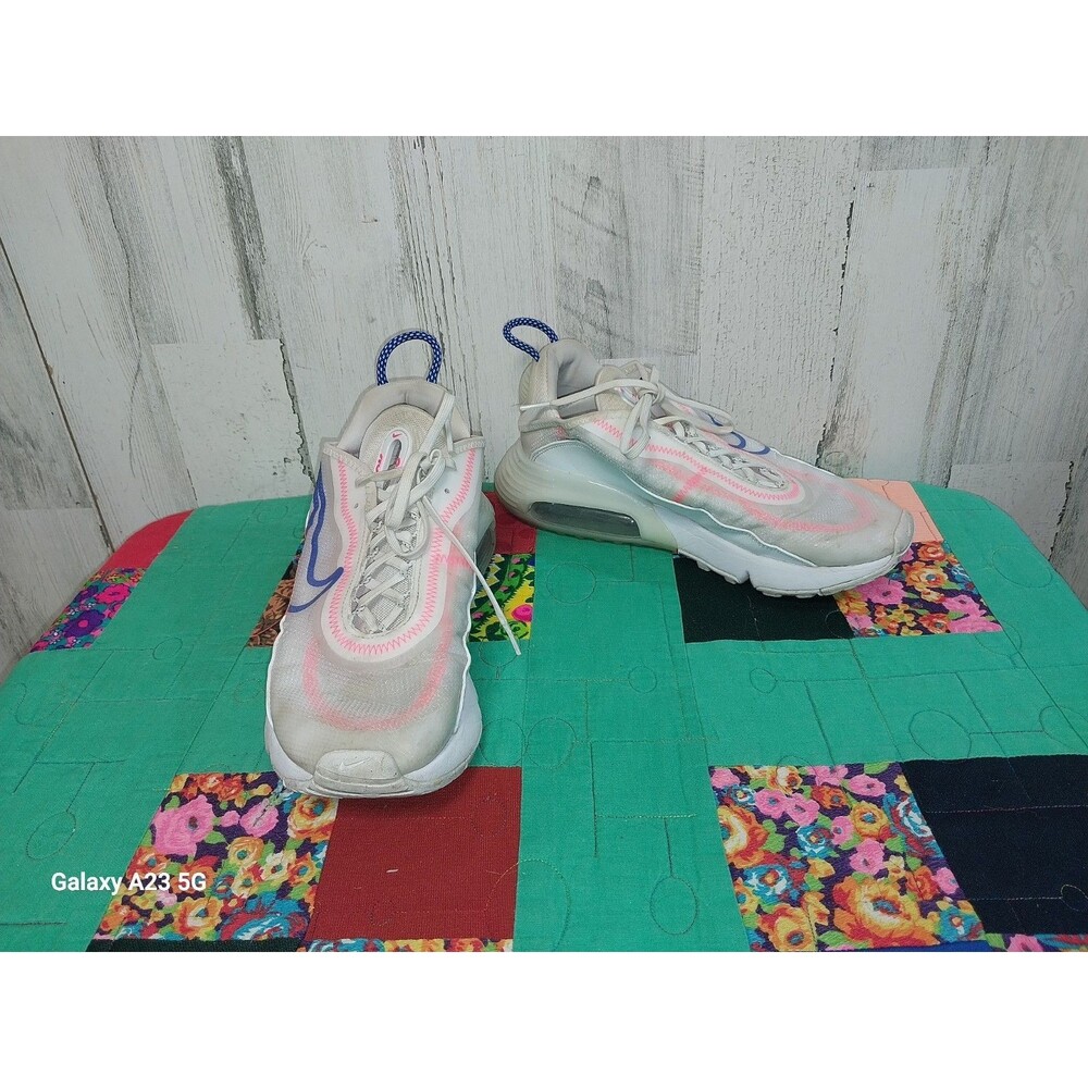 Nike Air Max 2090 White Racer Blue Crimson Sneakers CT1290-100 Women's Size 11